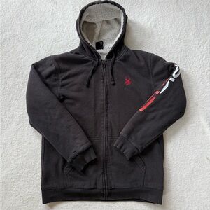 Spyder Men’s Large Black Full Zip Sherpa Lined Jacket Outdoors Y2K Gorpcore